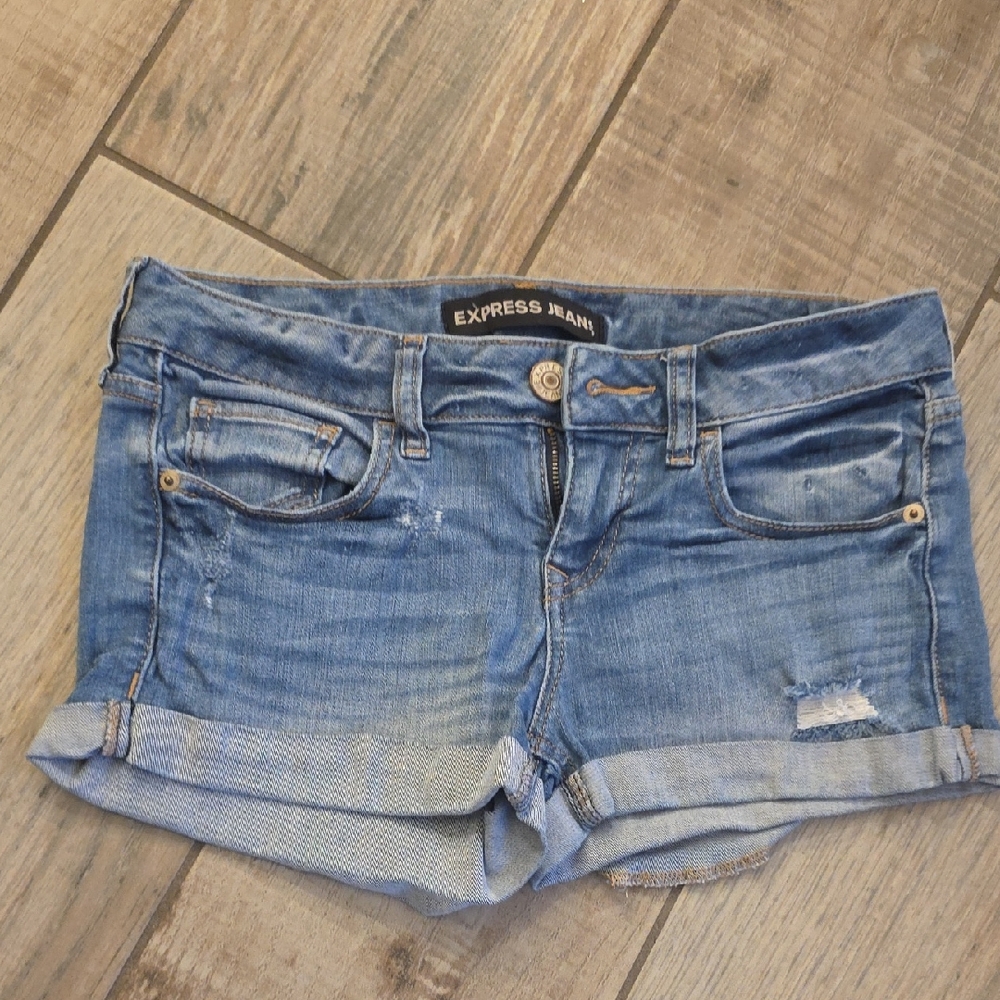 Express Light Blue Jean Shorts for Women